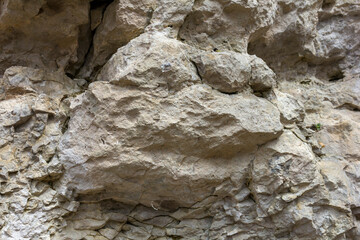 natural stone located on a mountain plateau, sights, places visited by tourists.