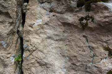 natural stone located on a mountain plateau, sights, places visited by tourists.