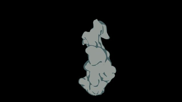 Billow Smoke 2D Animation with Alpha Channel