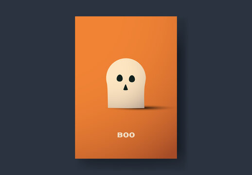 Adorable 3D Halloween Ghost Card