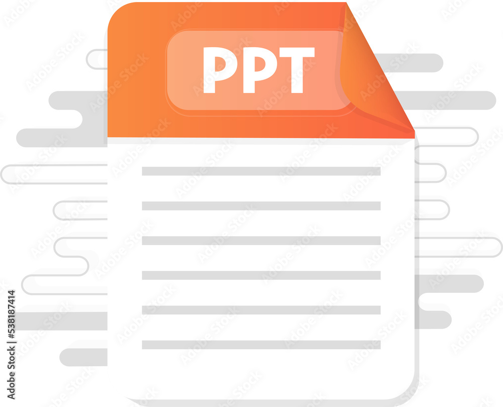 Poster ppt file icon. flat design graphic illustration. vector ppt icon