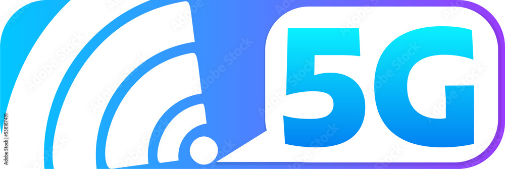 Poster 5G Vector Icon. 5th Generation Wireless Internet Network Connection Information Technology Illustration