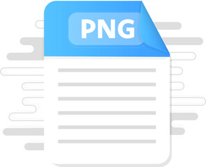 PNG file icon. Flat design graphic illustration. Vector PNG icon