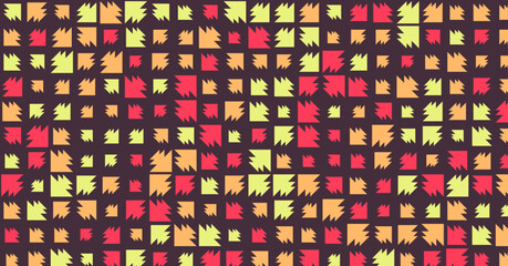 Abstract Color Halftone Dots generative art background illustration