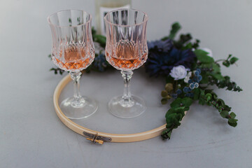Wedding Wine in Bouquet