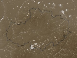 Aqmola, Kazakhstan. Sepia. No legend