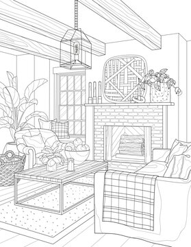 Bilder Landhausstil Modern: A Coloring Page Theme for Little Artists