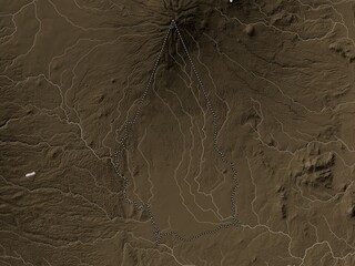 Kirinyaga, Kenya. Sepia. No legend