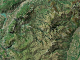 Dragash, Kosovo. High-res satellite. No legend