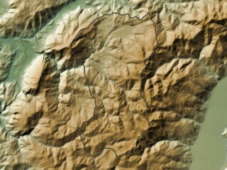 Dragash, Kosovo. Physical. No legend