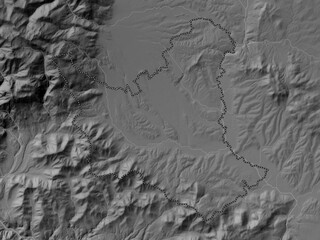 Gjakova, Kosovo. Grayscale. No legend