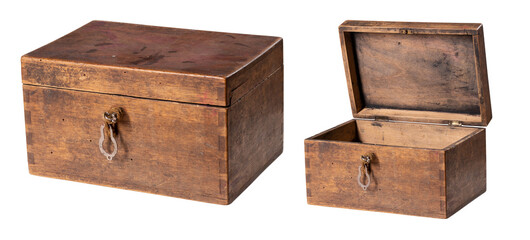 An old box made of wood to store valuables.