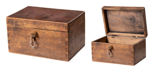 An old box made of wood to store valuables.