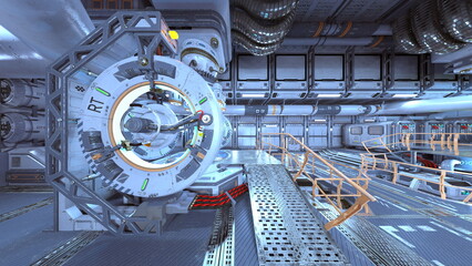 Fototapeta premium 宇宙船内の風景