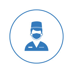 Hospital male surgeon doctor icon | Circle version icon |