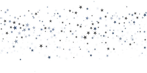 Silver stars vector background, sparkling Christmas confetti falling isolated on white. magic shining flying stars glitter backdrop, sparkle border