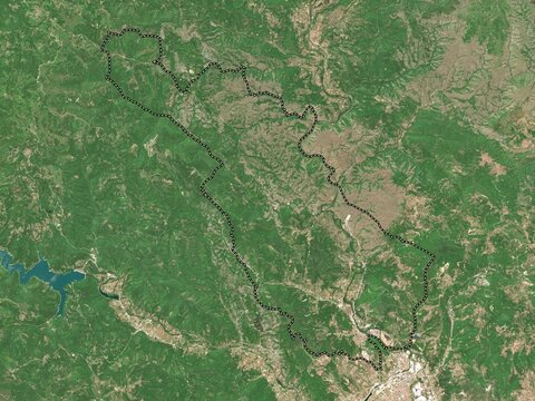 Zvecan, Kosovo. Low-res satellite. No legend