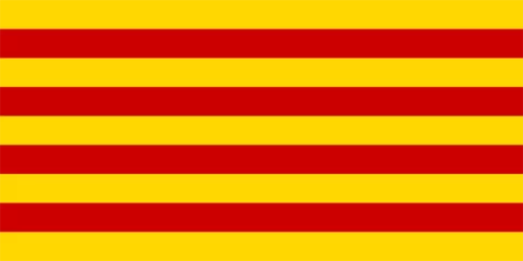 Fotobehang Catalan Flag Red Yellow Stripes Background Vector Illustration © octopusaga