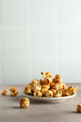 popcorn in a beautiful plate cinema rest relaxation sweets