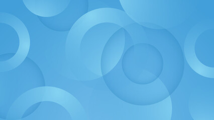 Blue background with waves and circles