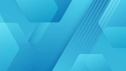 Fototapeta premium Modern blue abstract background. Vector abstract graphic design banner pattern presentation background web template.