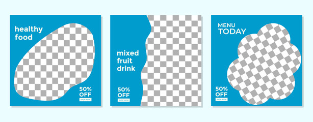 HEALTHY FOOD SOCIAL MEDIA PROMOTION DESIGN. TEMPLATE COVER DESIGN. SALE BANNER TEMPLATE.VECTOR ILUSTRATION