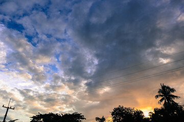 Fototapeta premium sunset in the sky