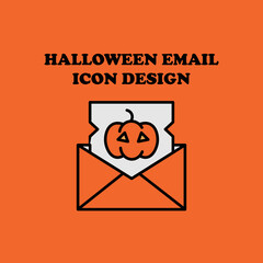 Halloween Email Custom Icon Design for Web Uses, 31 October, Email Icon, Symbol, spooky
