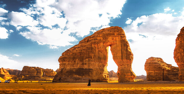The famous Elephant Rock of Al Ula, Saudi Arabia.