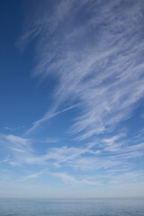 blue sky and clouds, 