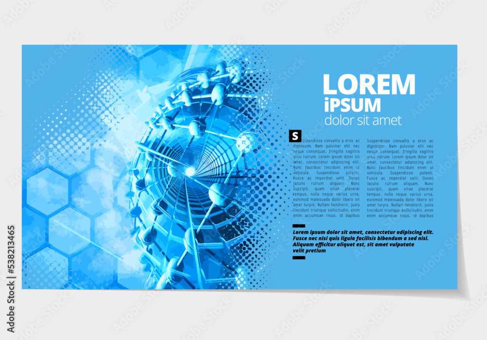 Canvas Prints elegant layout for business presentation with technology and science background, vector illustartion