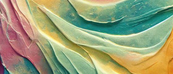 Abstract relief paint, soft pastel colors