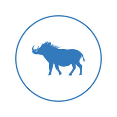 African wild animal warthog icon | Circle version icon |