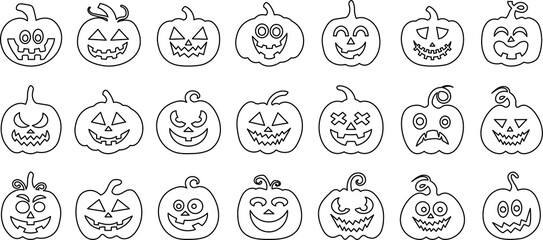 Halloween lantern coloring illustration. Isolated image. Comic book style imitation.