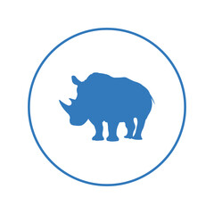 Naklejka premium African wild animal rhino icon | Circle version icon |