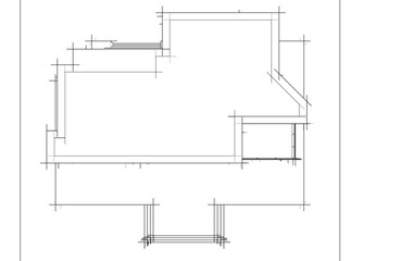 architectural sketch of a house