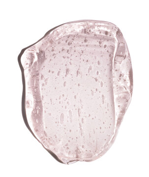 pink snail gel swatch, cosmetic textures, hair styling/ skincare product smear, isolated png	
