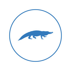 Wild alligator caiman crocodile icon | Circle version icon |