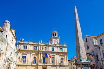 Fototapeta na wymiar City Hall in Arles, France.