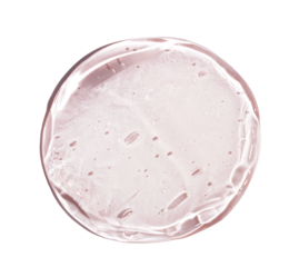 pink snail gel swatch, cosmetic textures, hair styling/ skincare product smear, isolated png