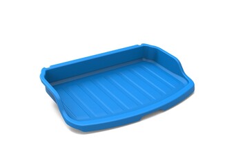 3D illustration of Plastic drip tray isolated