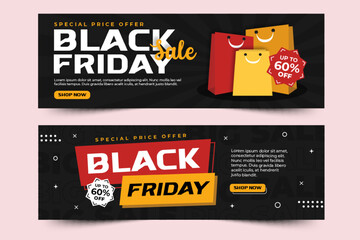 Black Friday sale Banner design template