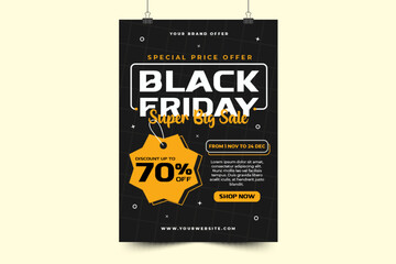 Black Friday sale Poster or Flyer design template