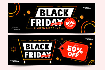 Black Friday sale Banner design template