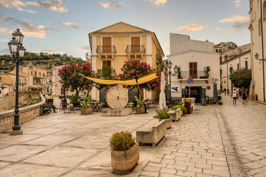 beautiful little square in the historic center of Scicli