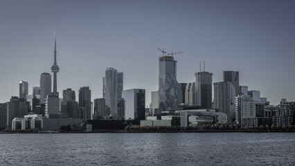 Fototapeta na wymiar North-west facing photo of the Toronto skyline.