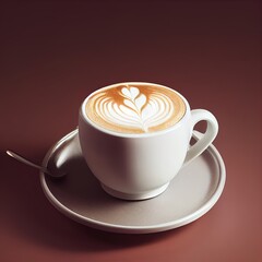 A cup of hot coffee.