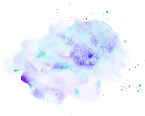 blue abstract watercolor hand painted background