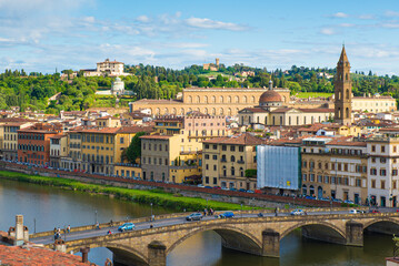 Obraz premium Elevated View of Florence from the rooftop of The Westin.