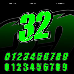 Racing number graphics